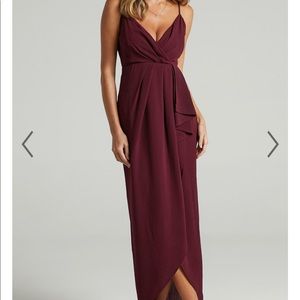 Showpo “Gave Me You” dress in wine, XS